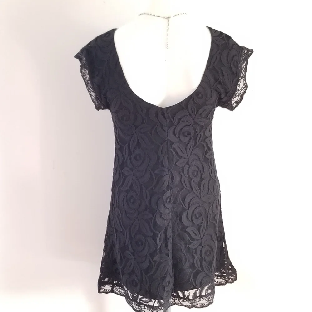 Fire los angeles Black Lace sleeveless Mini Dress